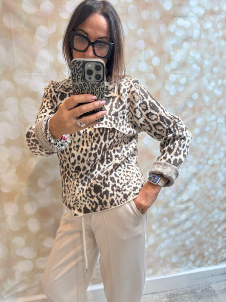 Knitted Leopard Jacket