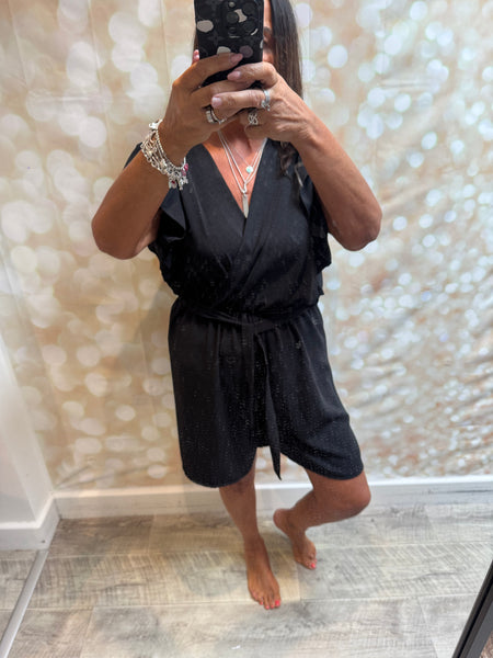 Crinkle Wrap Front Playsuit