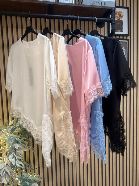 Studio Silky Top with lace trim