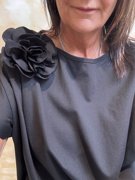 Scuba Drape Corsage Top