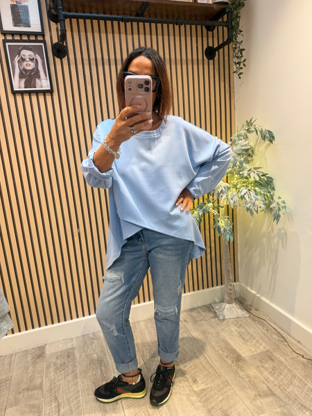 Scuba Wrap Front Sweatshirt