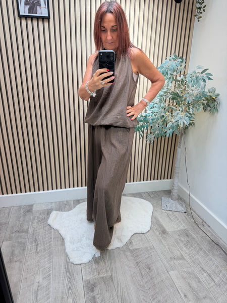 Crinkle Palazzo Trousers