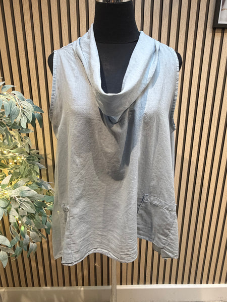 Studio Cotton Cowl Neck Top