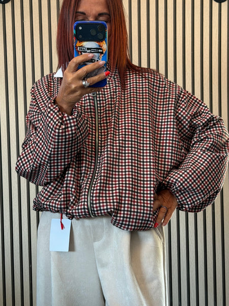 Checked  Bomber Jacket