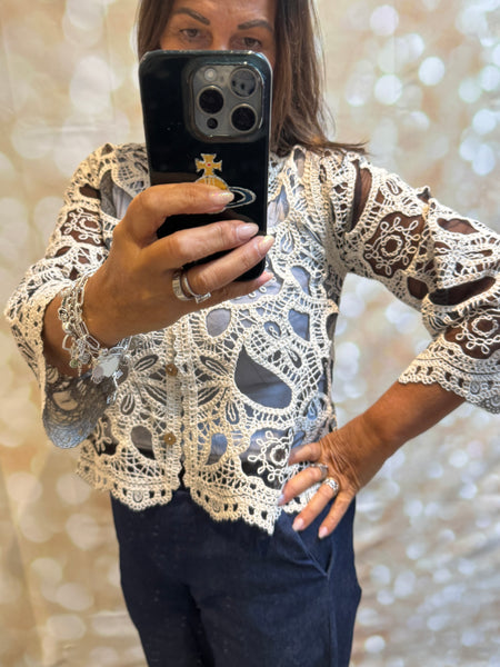 Crochet / Sheer Cardigan