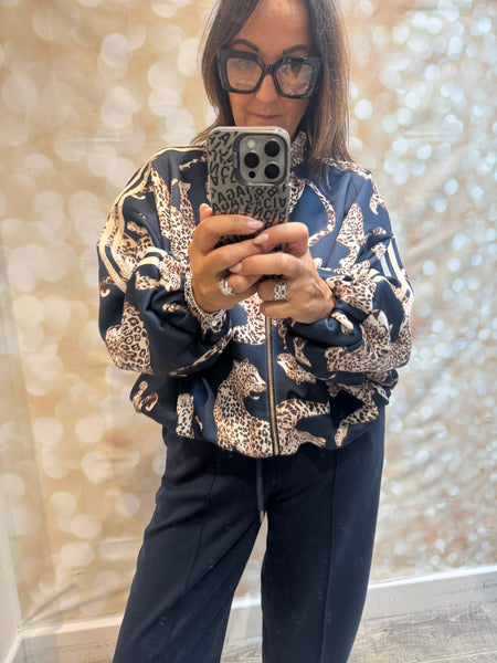 Scuba Leopard Bomber Jacket