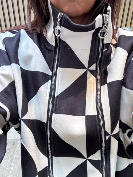 Double Zip Cropped Jacket