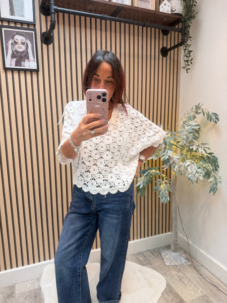 Floral crochet Jumper