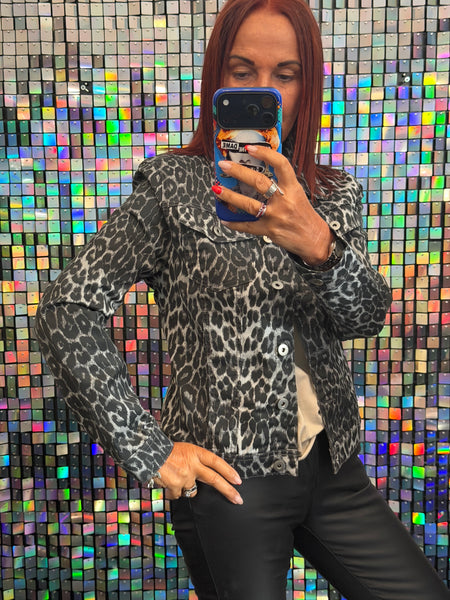 Canvas Leopard Jacket