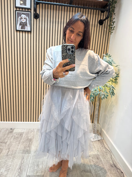 2 Piece Ruffle Tulle Dress/Jumper Set