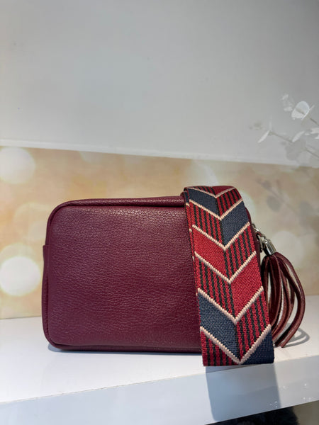 Leather Tassel Bag with Multi Strap