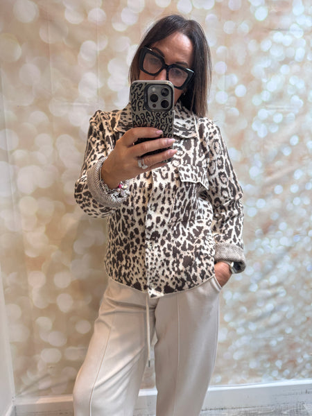 Knitted Leopard Jacket