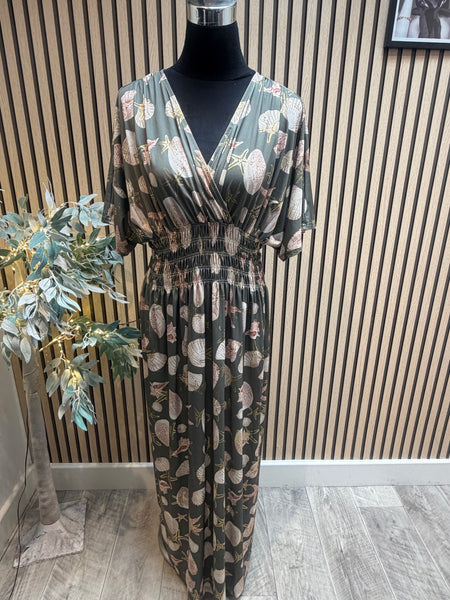 Silky Stretchy Sea Shell Maxi Dress