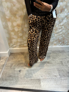 Leopard Soft Touch palazzo trousers