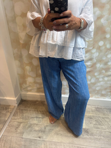 Linen mix Palazzo  trousers