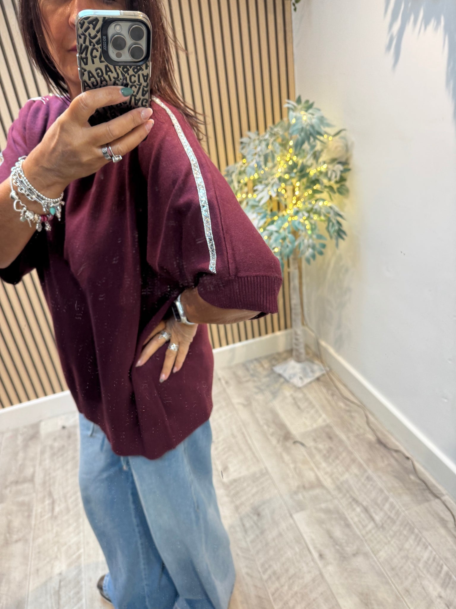 Soft Knit Jumper with embellished trim