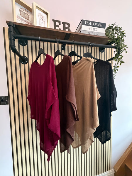 Fine knit Asymetric top