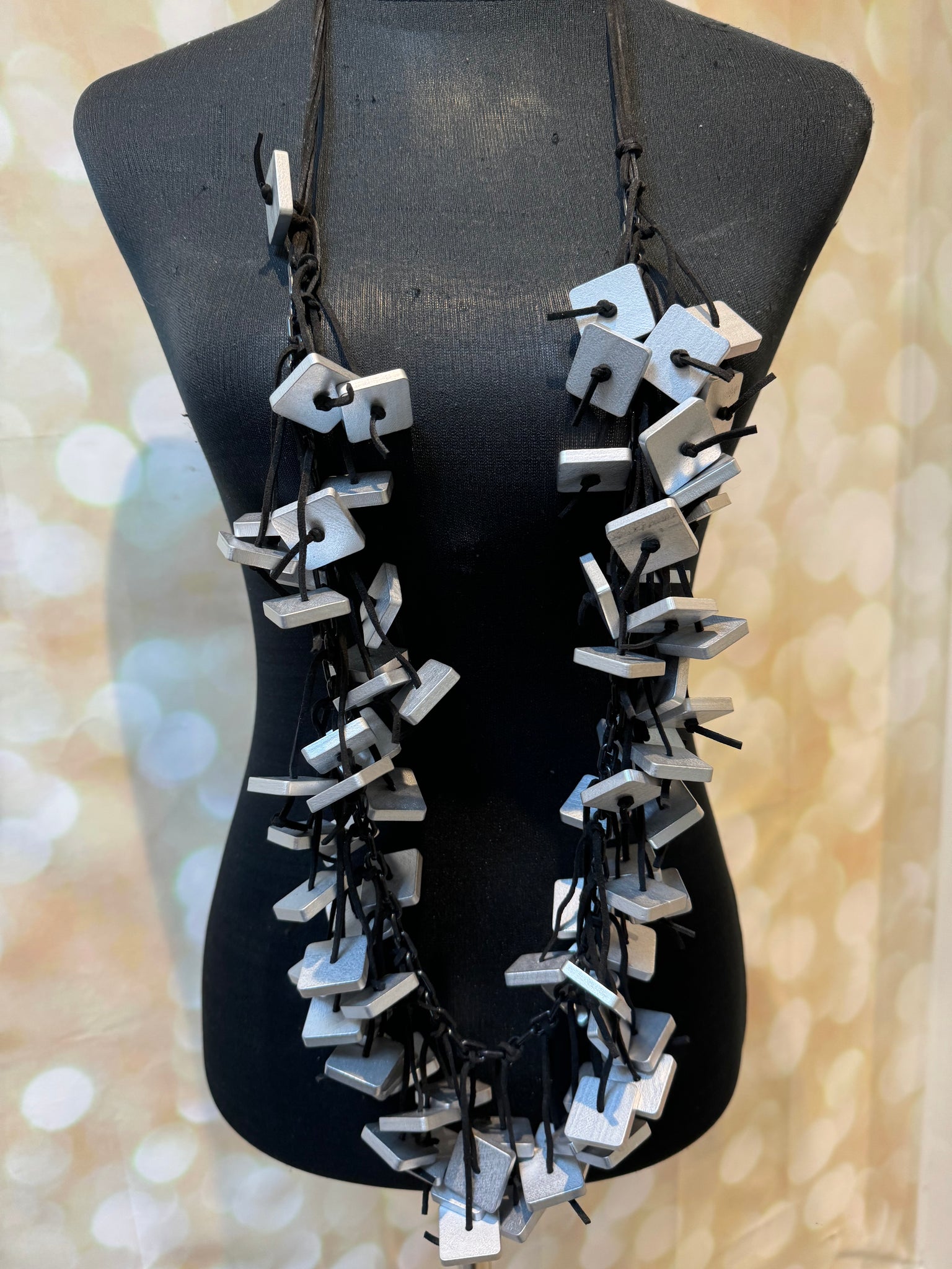 Metallic Square Necklace