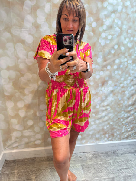 Silky / Stretchy V Front  Playsuit