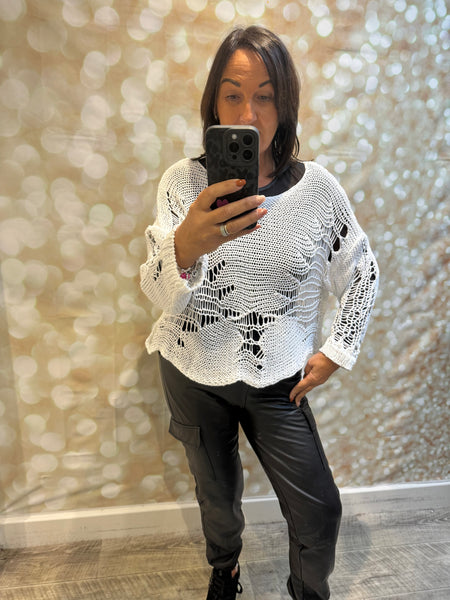 Laddered Silky Knit Jumper