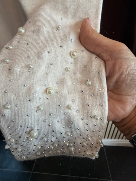 Embellished Hem / Cuff Soft Knit Jumper
