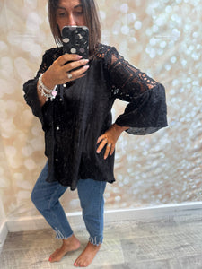 Crochet shoulder/back blouse
