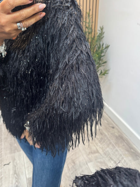 Soft Fringed Eyelash jumper
