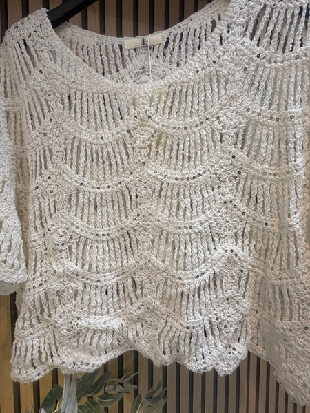 Crochet Art Deco Sequin Top