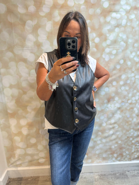 Studio Pleather Waistcoat