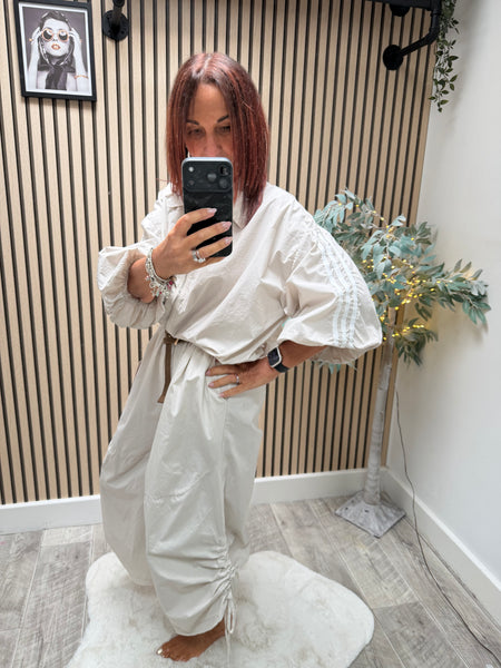 Cotton Bubble hem Bomber Jacket