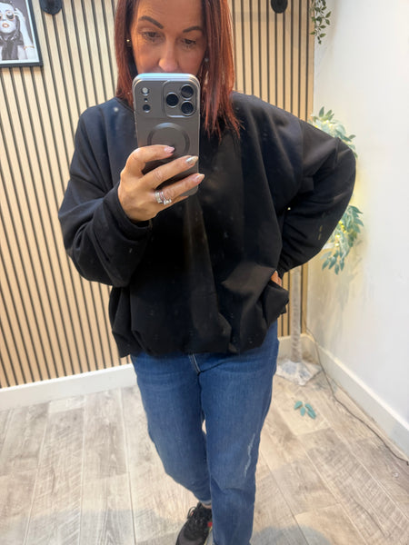 Bubble Hem Sweatshirt