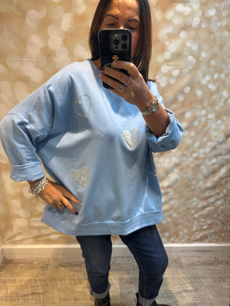 Embellished Heart Sweatshirt