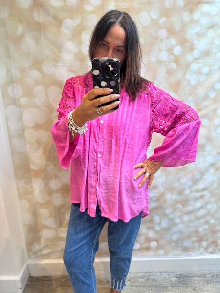 Crochet shoulder/back blouse