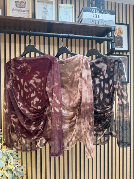 Studio Sheer Rouched  Top