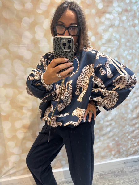 Scuba Leopard Bomber Jacket