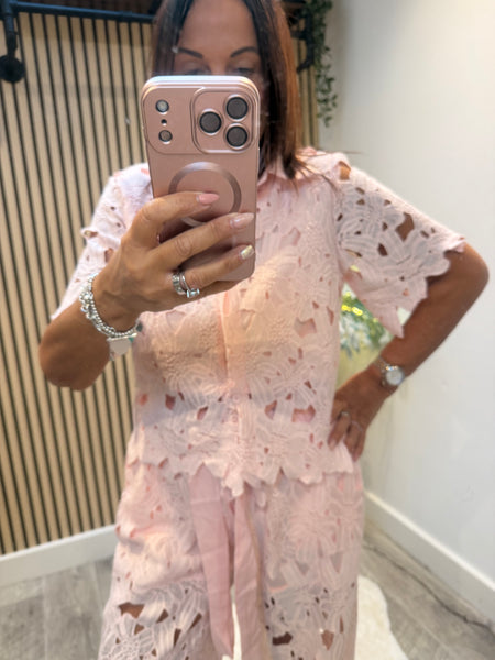 Lace 2 Piece Palazzo Trouser / Blouse  set