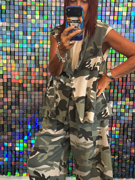 Camo  2 Piece Trouser / waistcoat set