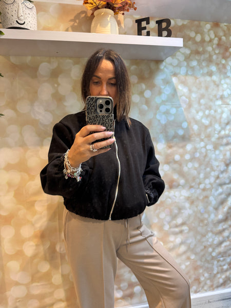 Bubble Hem Bomber Jacket