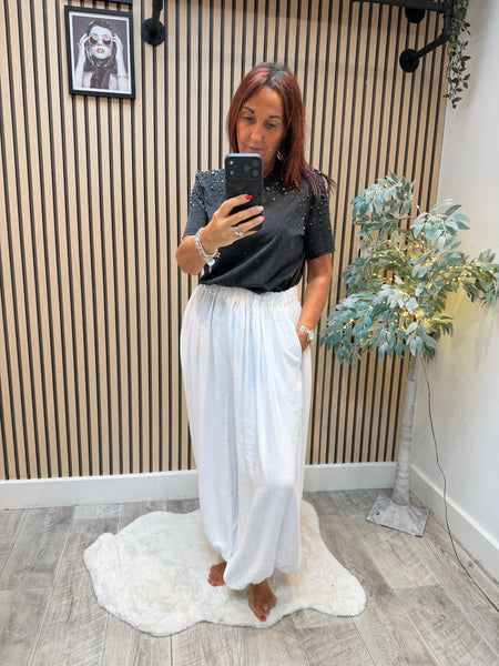 Shimmer Cuffed Balloon Leg Trouser