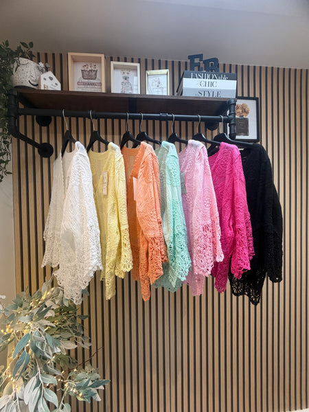 Embroidered Button Front Top