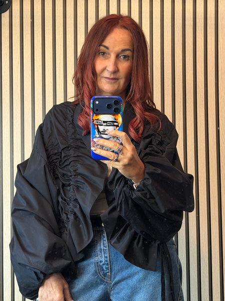 Rouched front jacket