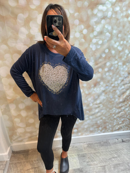 Soft touch heart Jumper