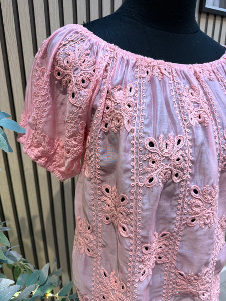 Broidery Anglais Bardot Top
