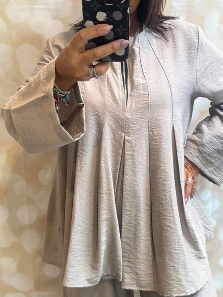 2 Piece Trousers/ Pleated Tunic Set