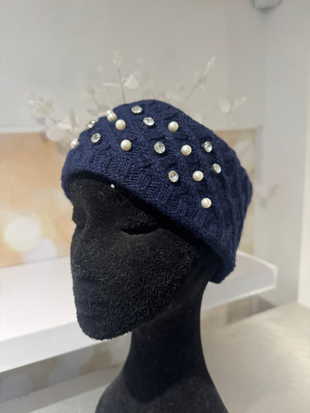 Chunky Knit Wooly headband with embellishment