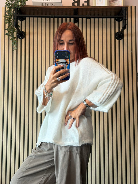 Striped sleeve Jumper