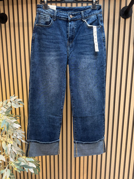 Wide leg Stretch Denim Jeans