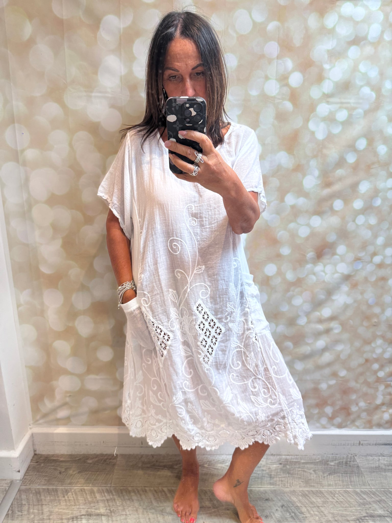 Embroidered Cotton Dress