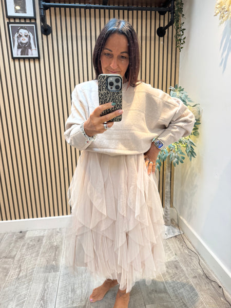 2 Piece Ruffle Tulle Dress/Jumper Set