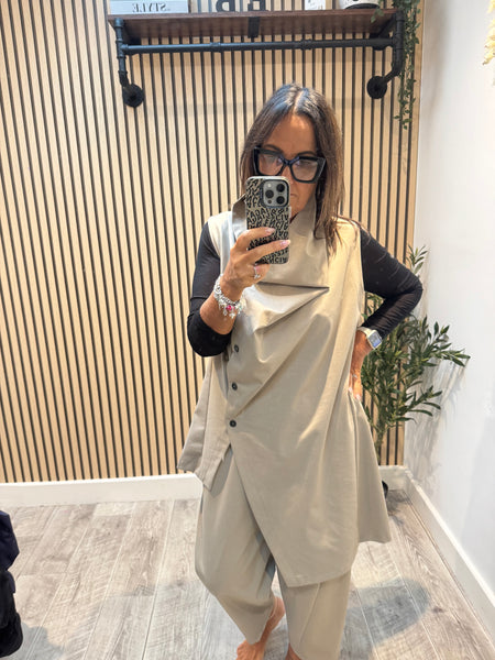 Cowl Neck Sleeveless Tunic